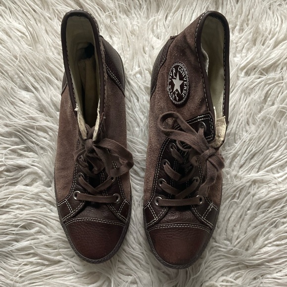 Converse Chocolate Brown Chuck Taylor Outsider Hi Suede Leather Lace-Up Boots 11 main image 6
